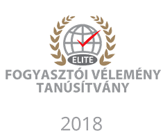 Fogyasztói vélemény tanúsítvány 2018 elite